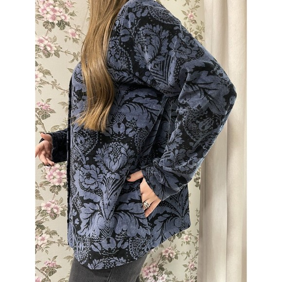 Marimekko Mika Pirainen Finland Velvet Buttons Cardigan Top Sz XL - Picture 4 of 10